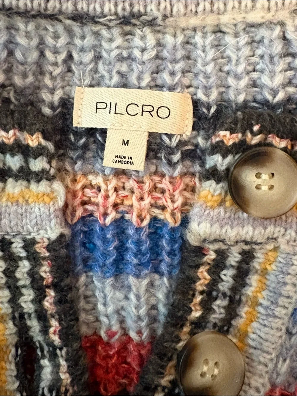 Pilcro Ribbed Multi Stripe Cardigan Sweater - Picture 7 of 12